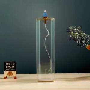 metal glass incense holder